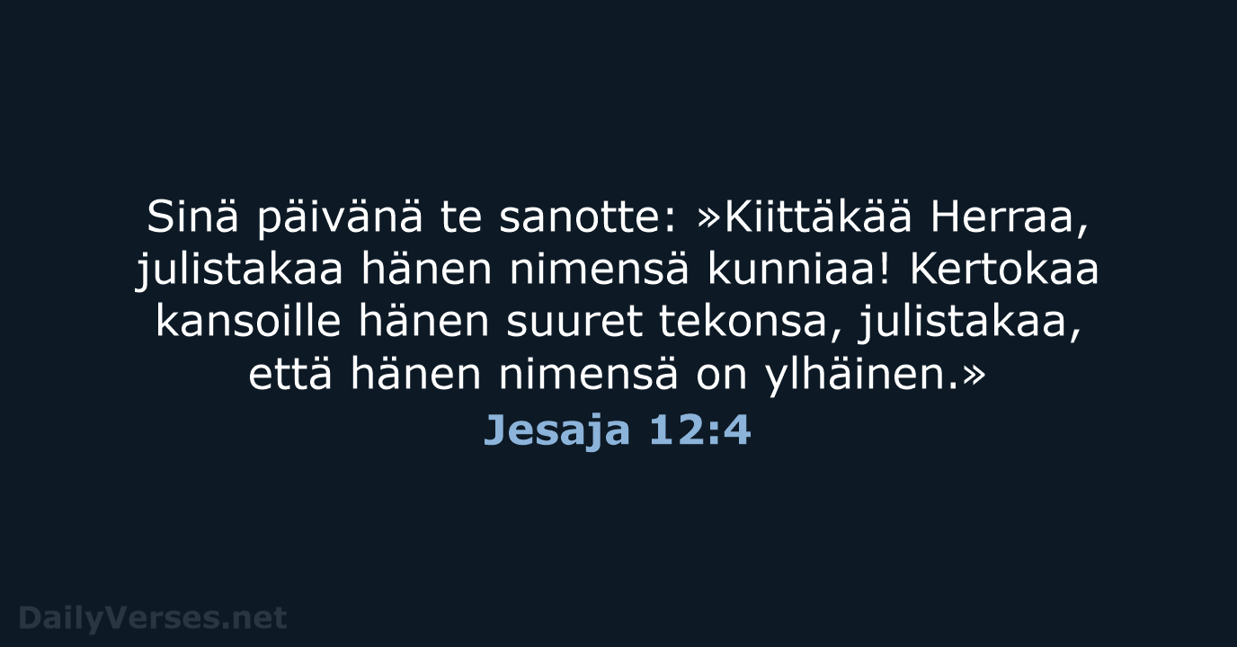 Jesaja 12:4 - KR92