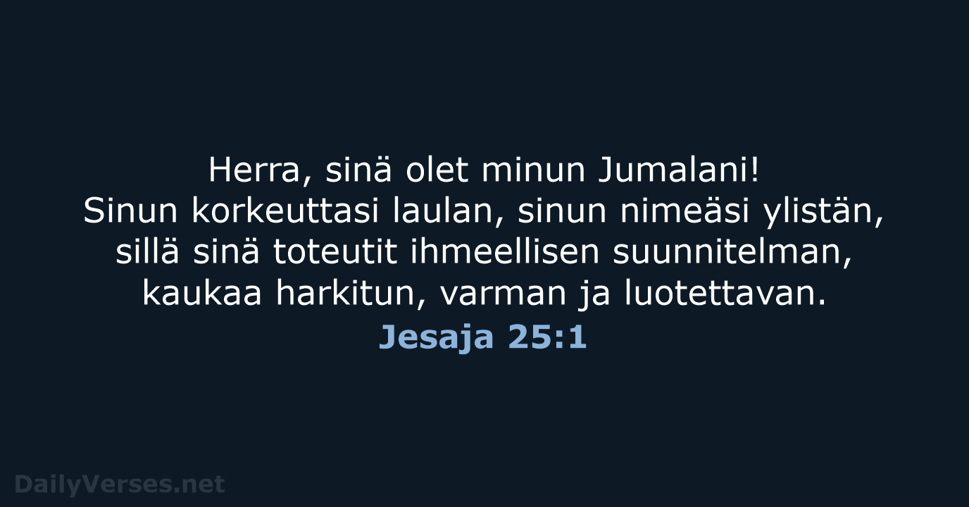 Jesaja 25:1 - KR92
