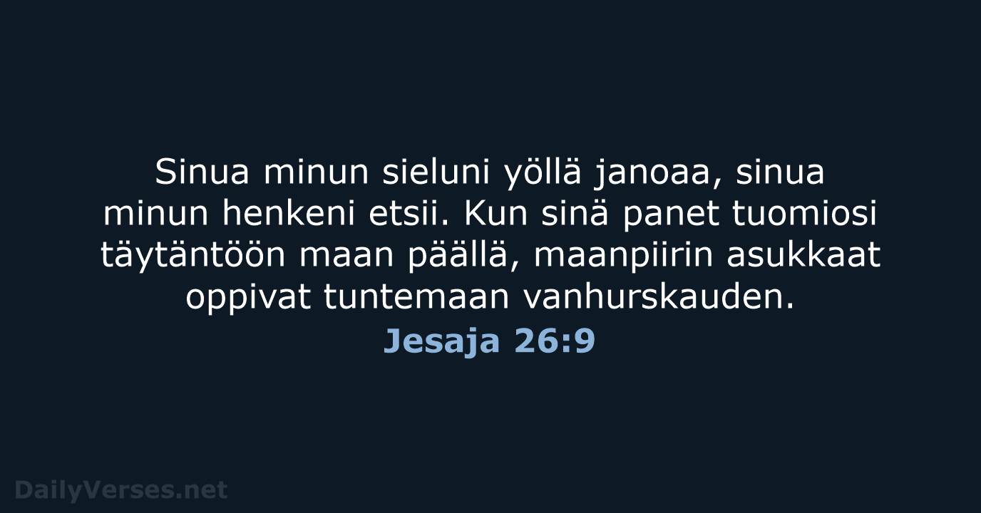 Jesaja 26:9 - KR92