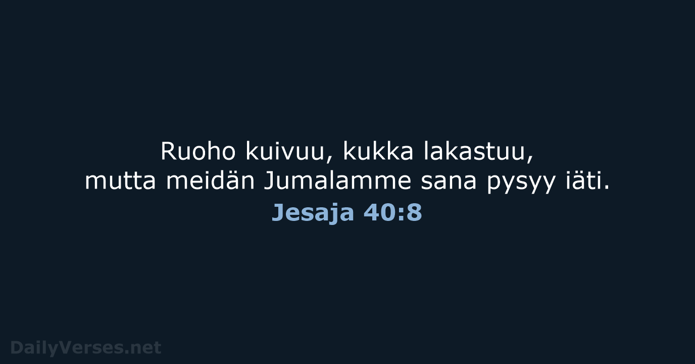 Jesaja 40:8 - KR92