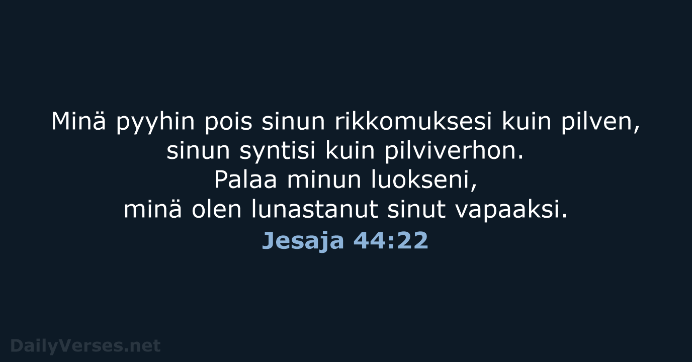 Jesaja 44:22 - KR92