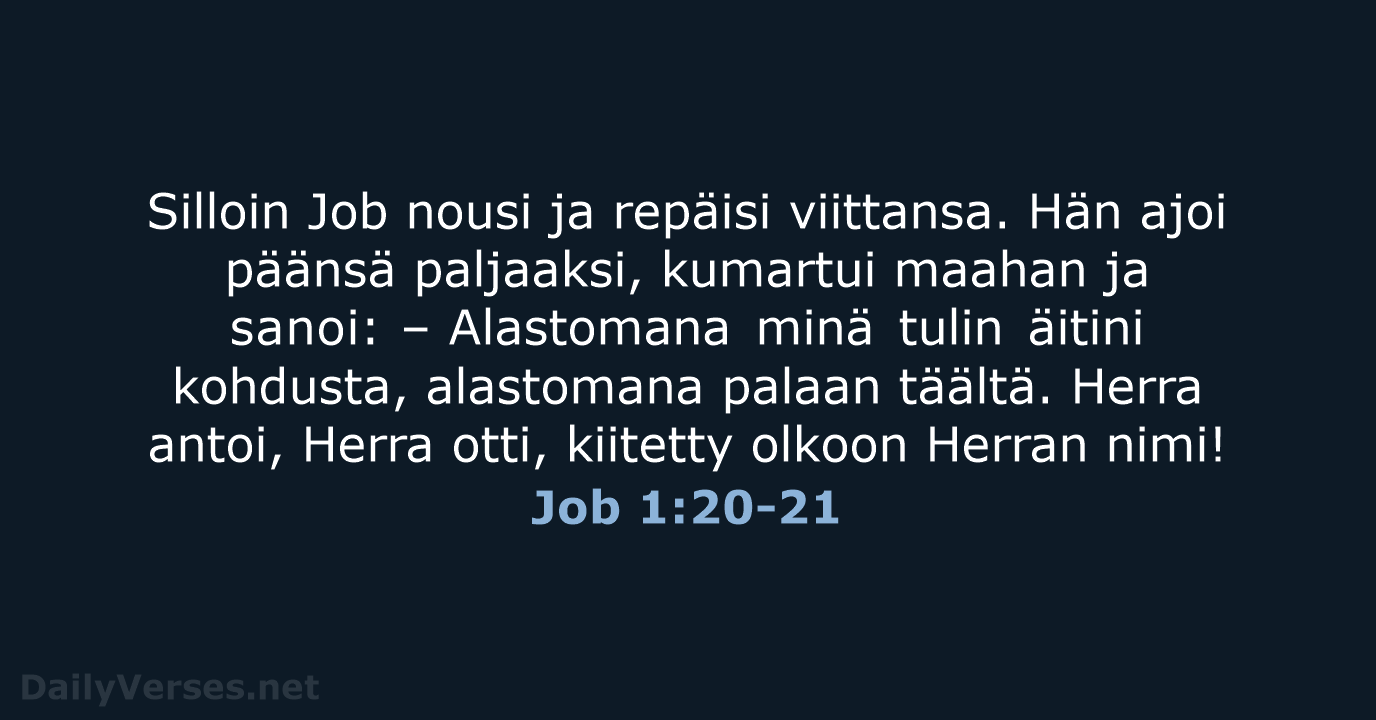 Job 1:20-21 - KR92