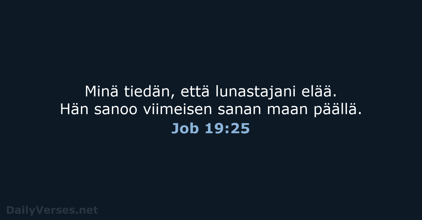 Job 19:25 - KR92