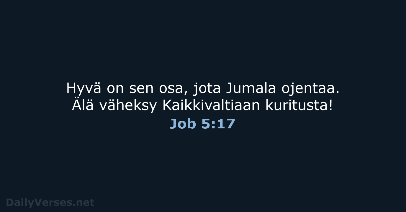 Job 5:17 - KR92
