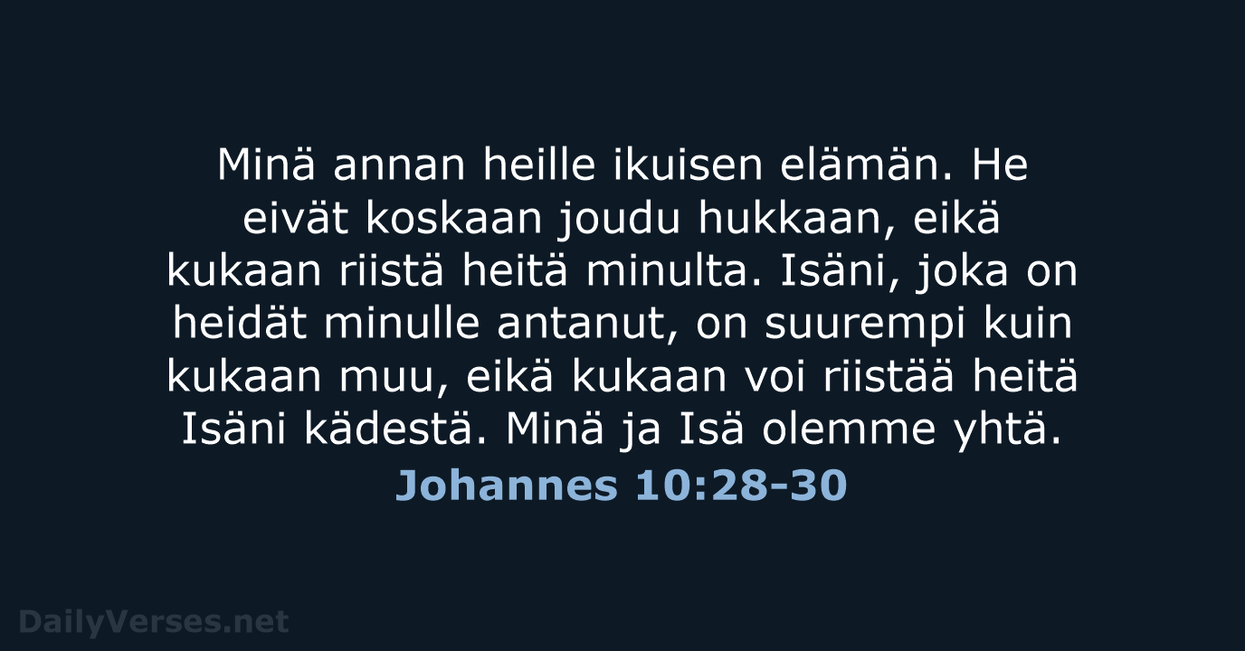 Johannes 10:28-30 - KR92