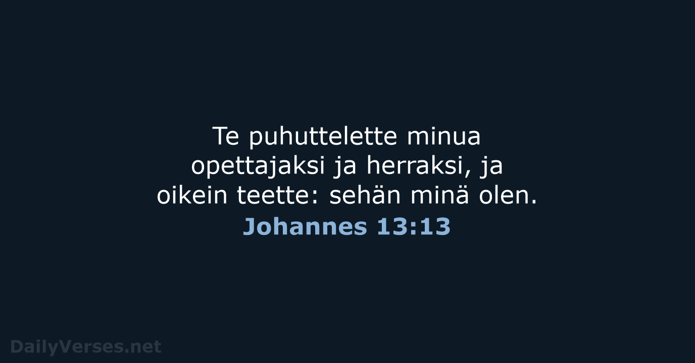 Johannes 13:13 - KR92