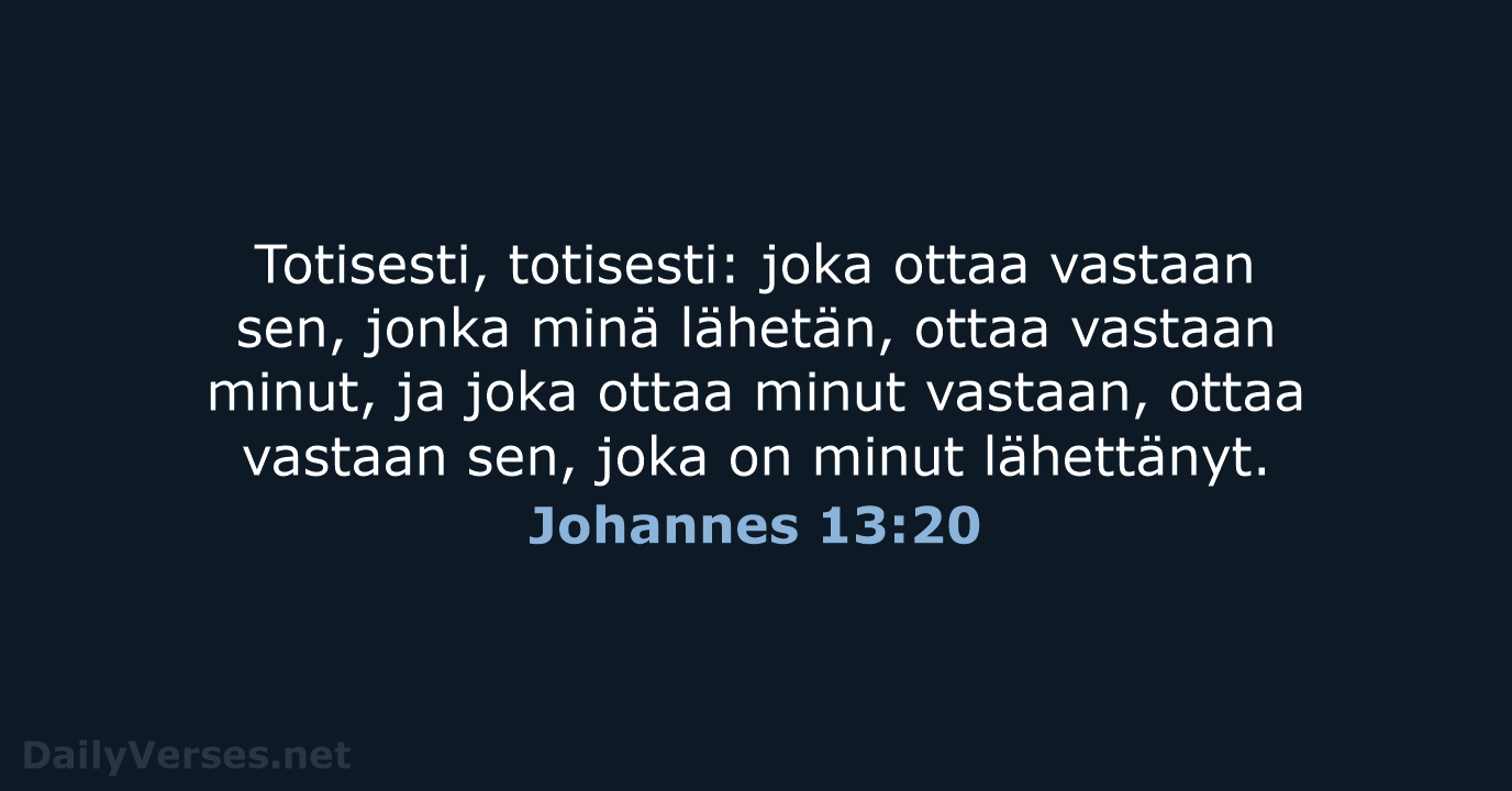 Johannes 13:20 - KR92