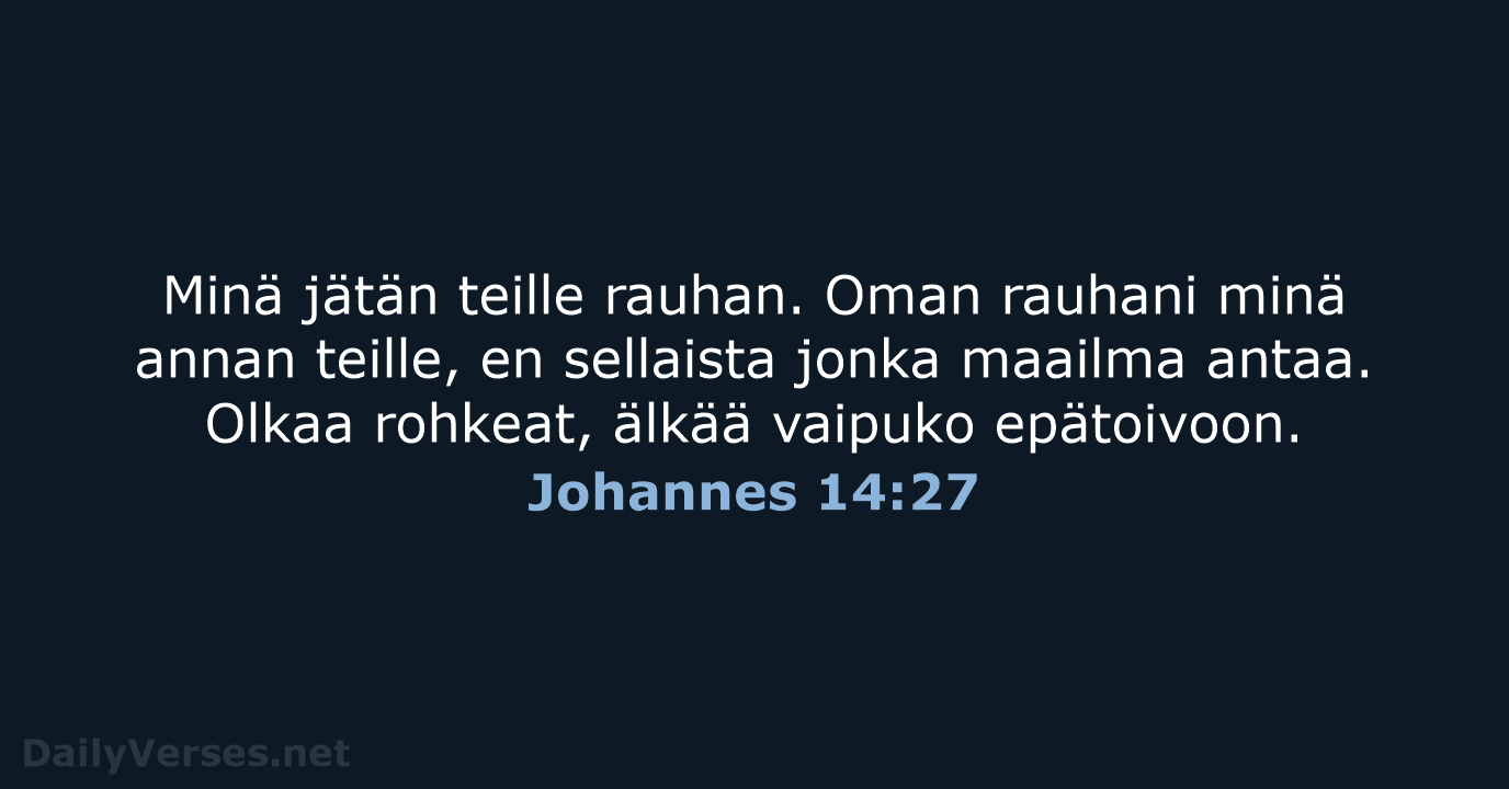 Johannes 14:27 - KR92