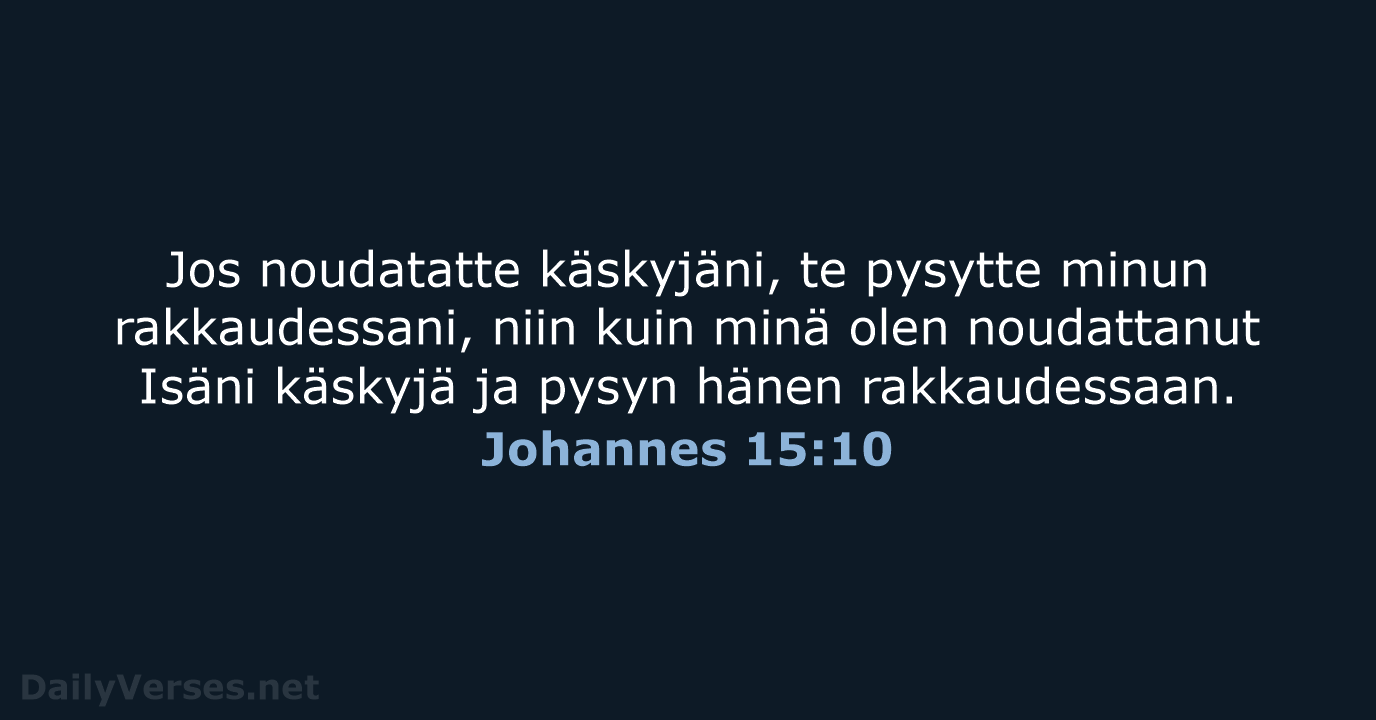 Johannes 15:10 - KR92