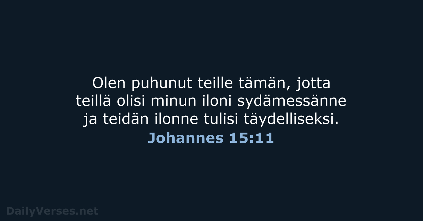 Johannes 15:11 - KR92