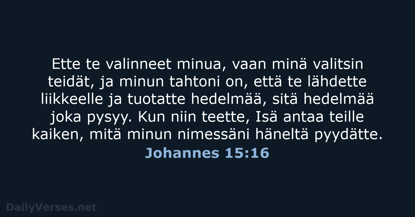 Johannes 15:16 - KR92