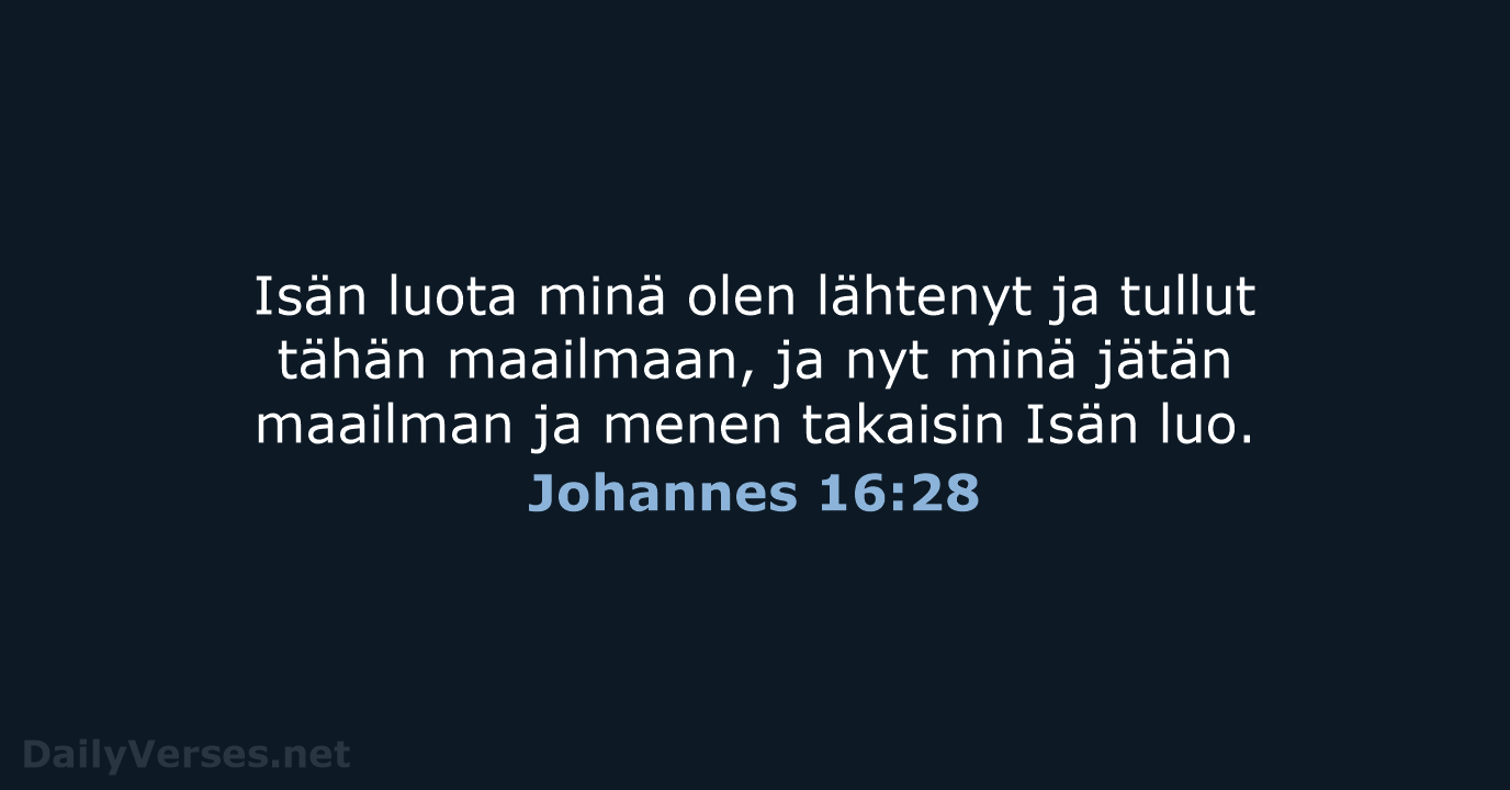 Johannes 16:28 - KR92