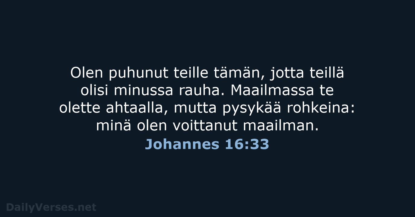 Johannes 16:33 - KR92