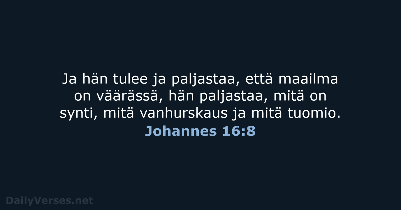 Johannes 16:8 - KR92