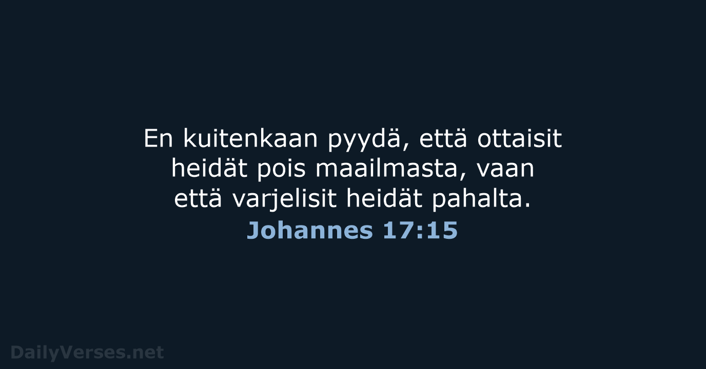 Johannes 17:15 - KR92