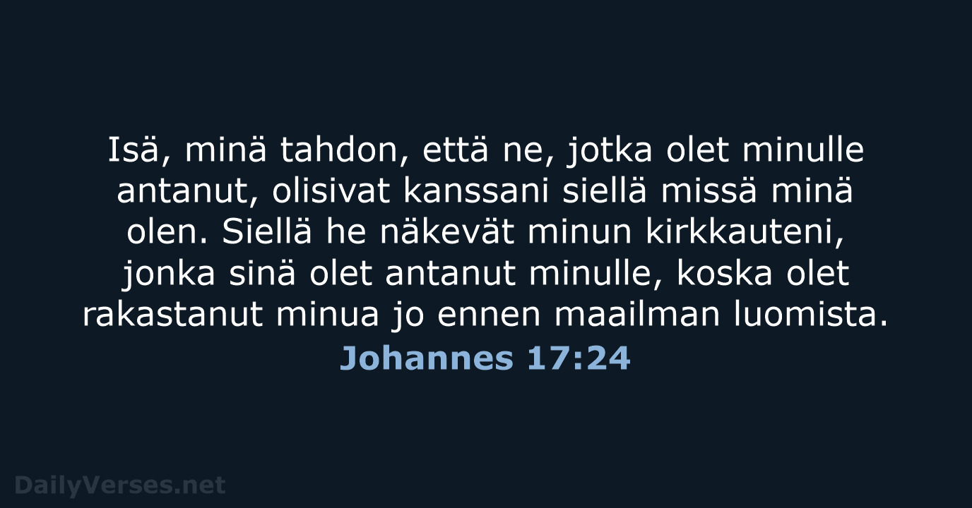 Johannes 17:24 - KR92