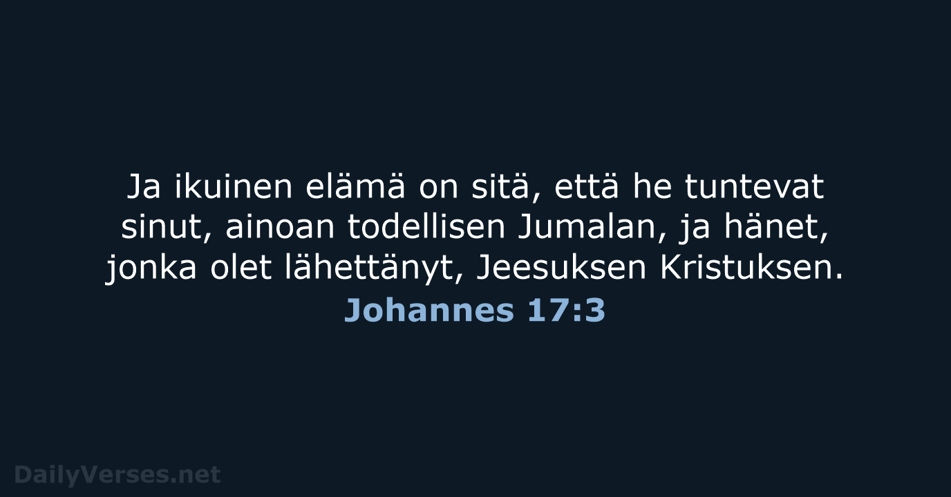 Johannes 17:3 - KR92