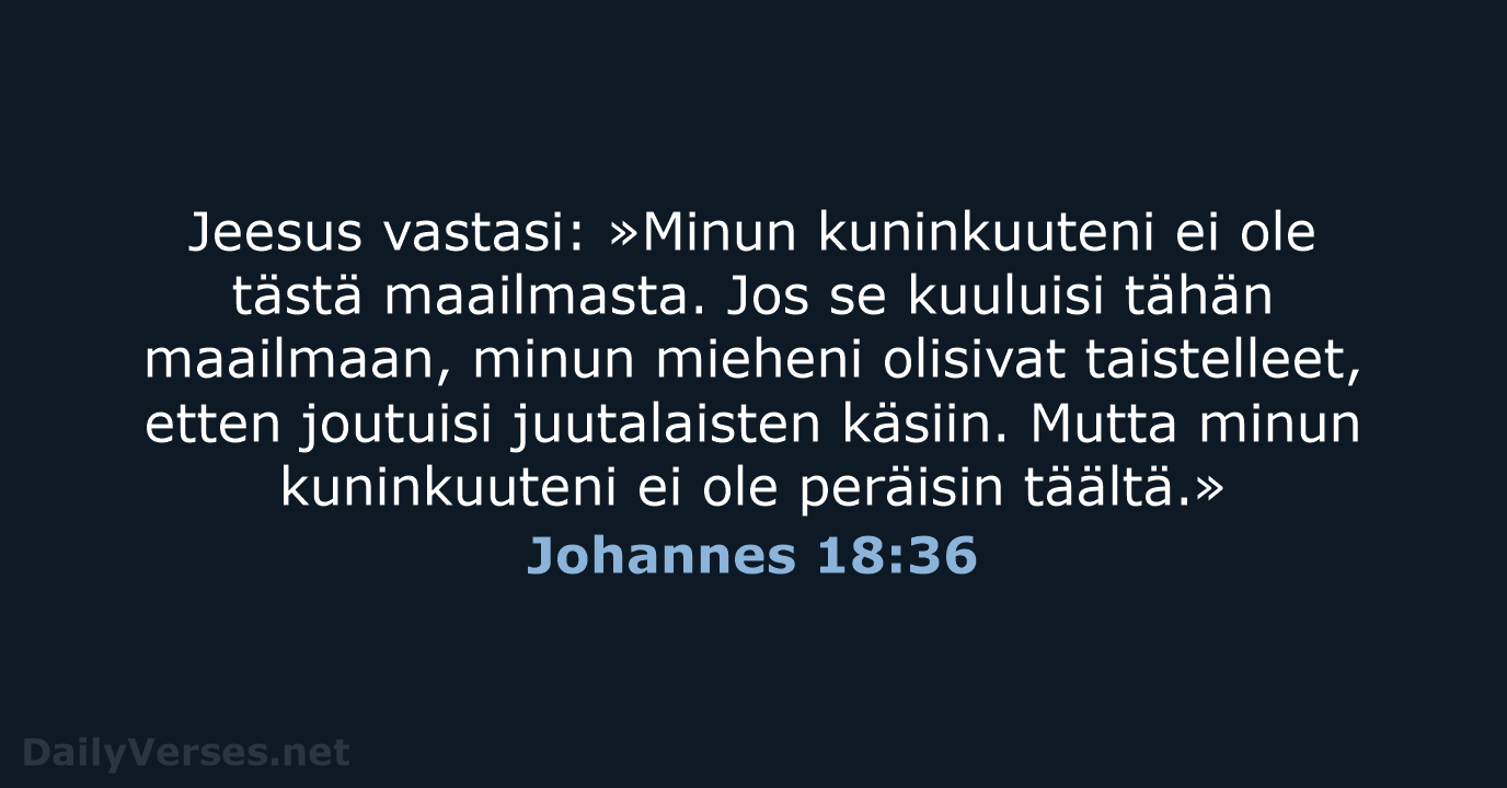 Johannes 18:36 - KR92