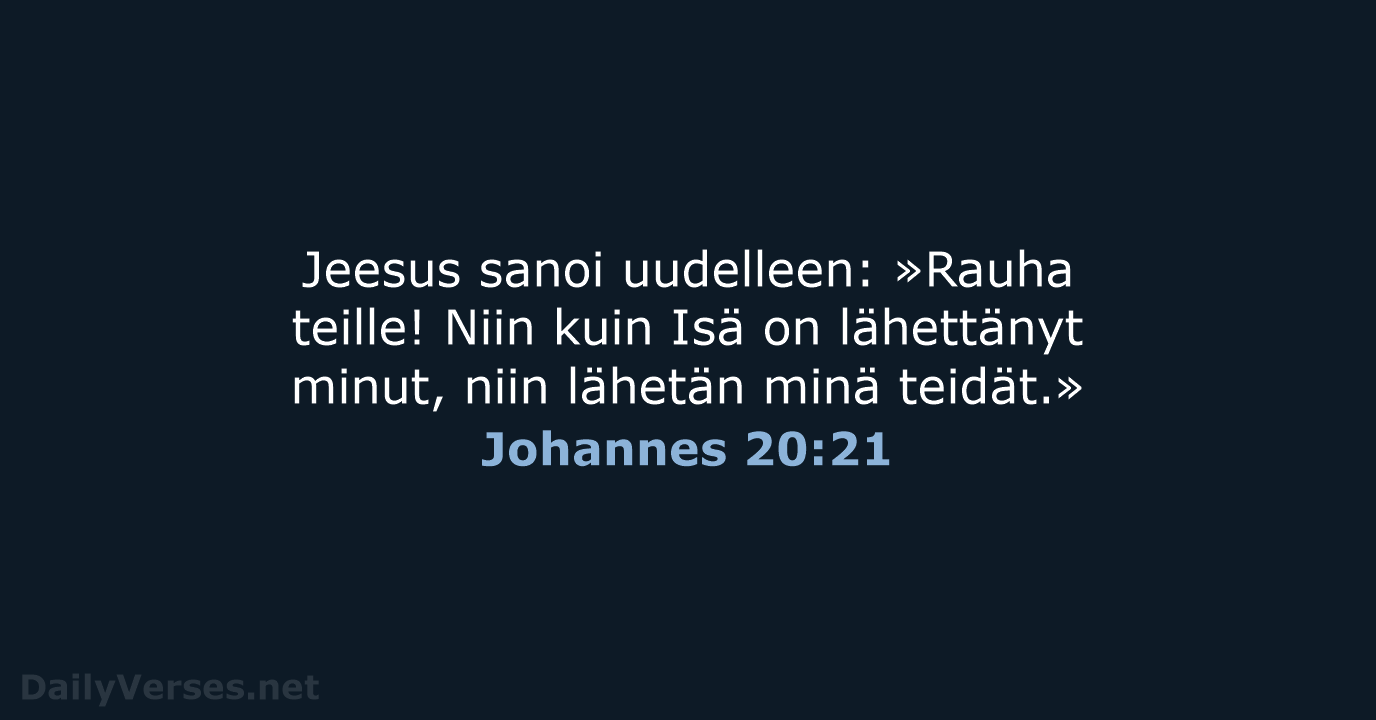 Johannes 20:21 - KR92