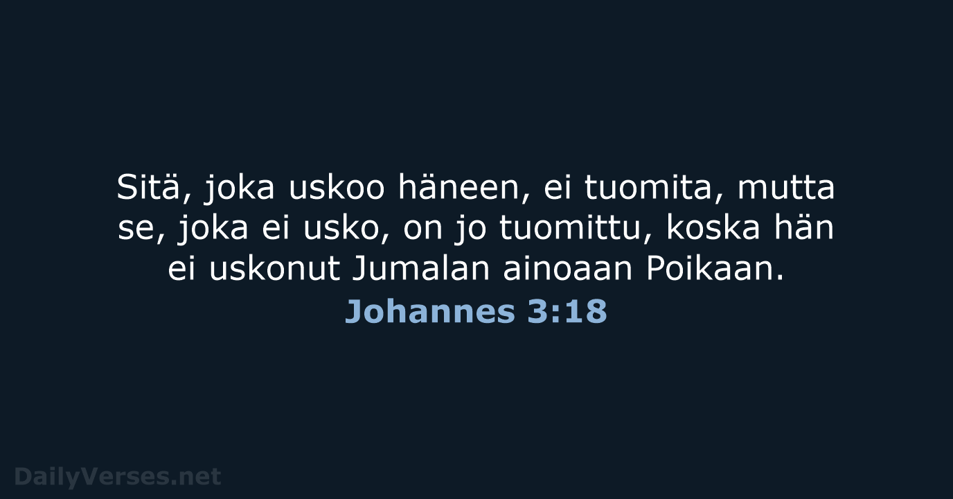 Johannes 3:18 - KR92