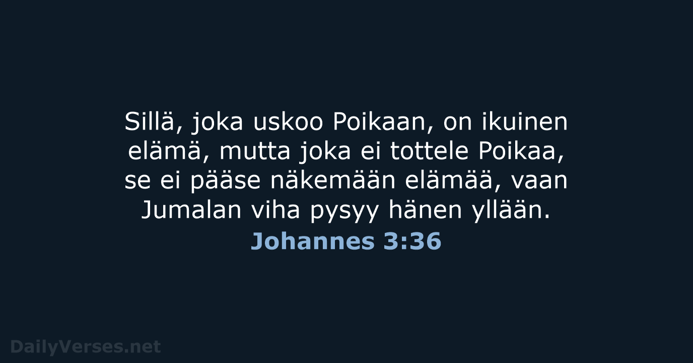 Johannes 3:36 - KR92