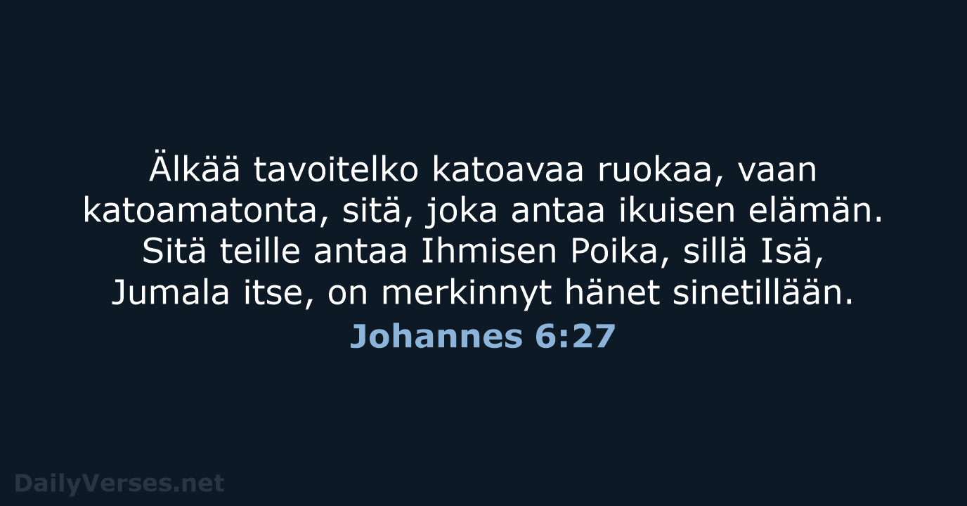 Johannes 6:27 - KR92