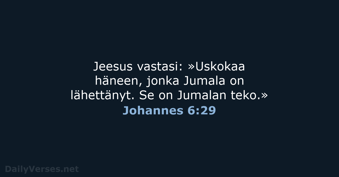 Johannes 6:29 - KR92