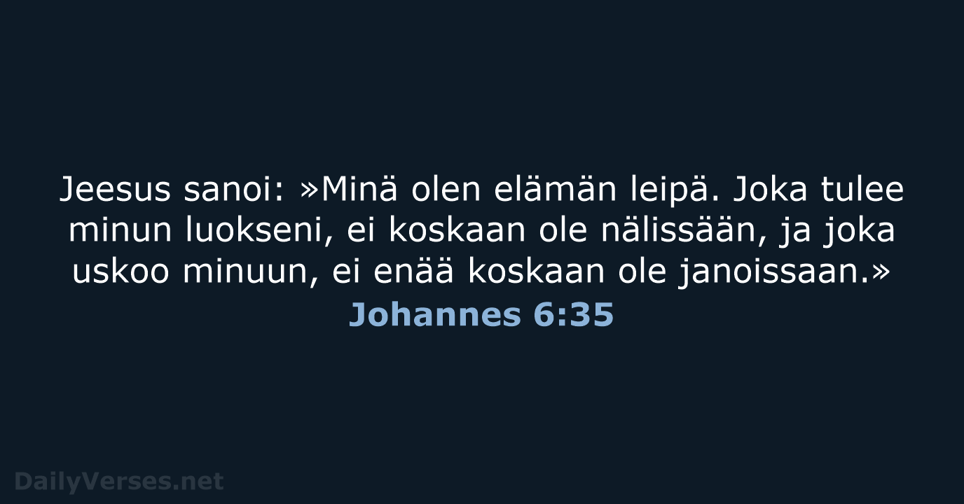Johannes 6:35 - KR92