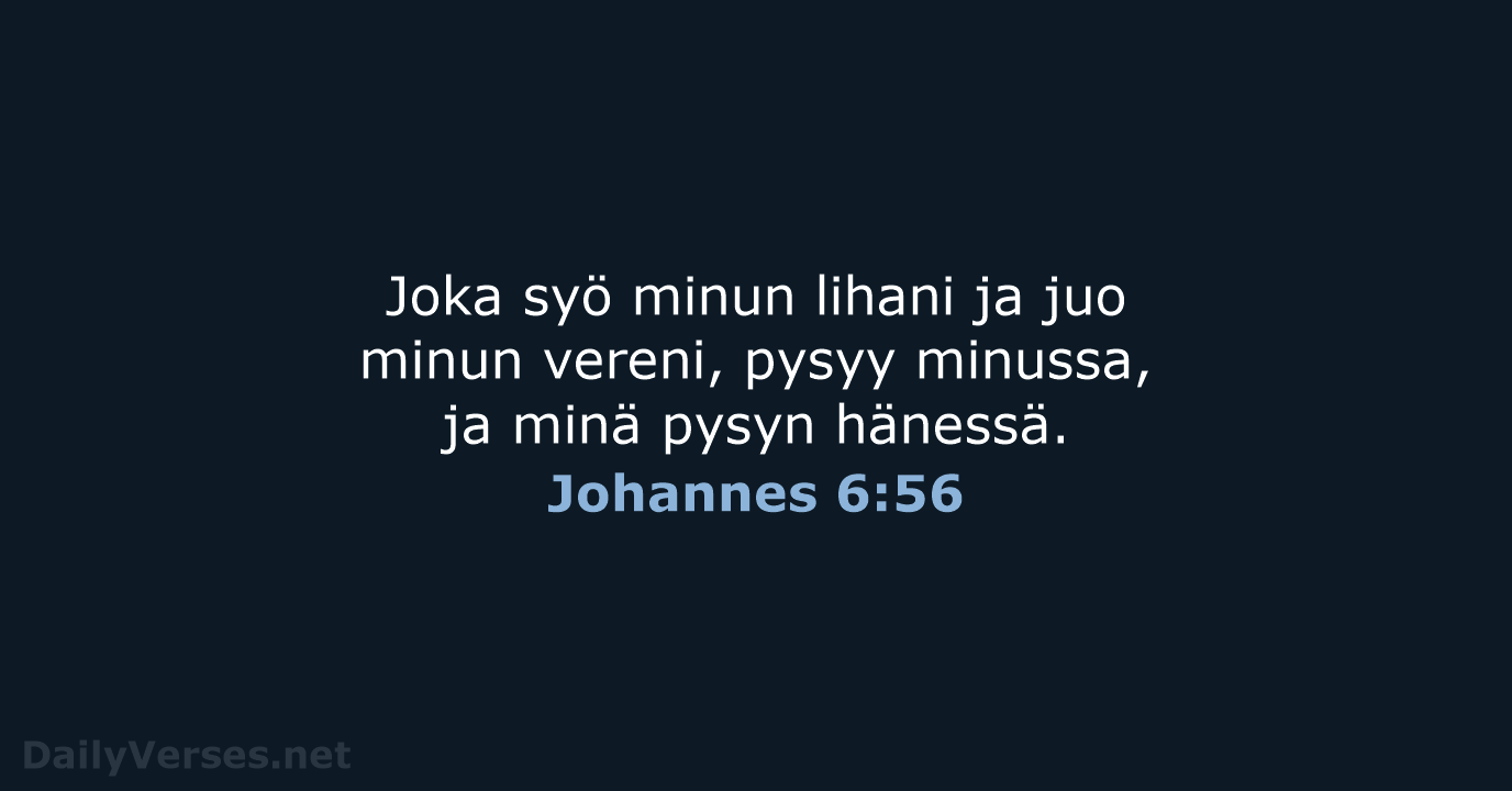 Johannes 6:56 - KR92