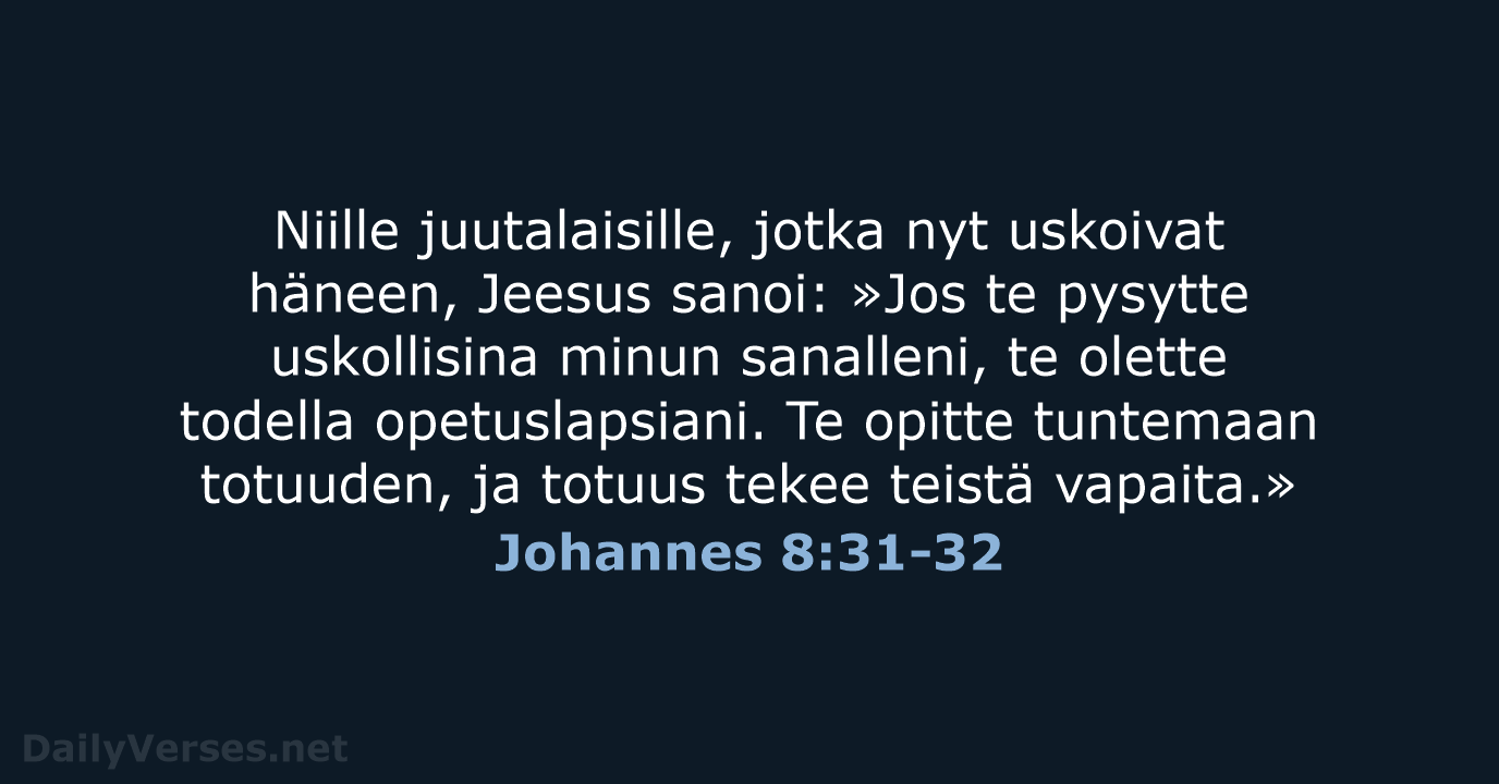 Johannes 8:31-32 - KR92