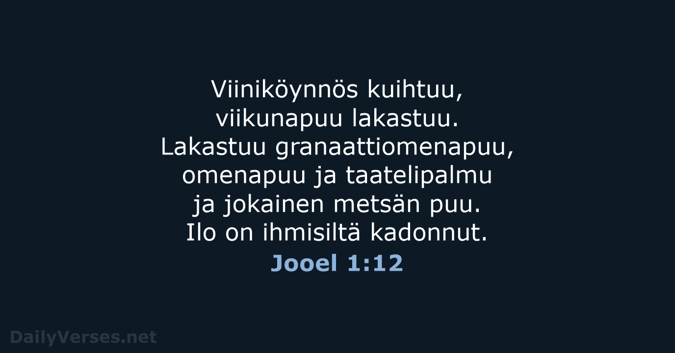 Jooel 1:12 - KR92