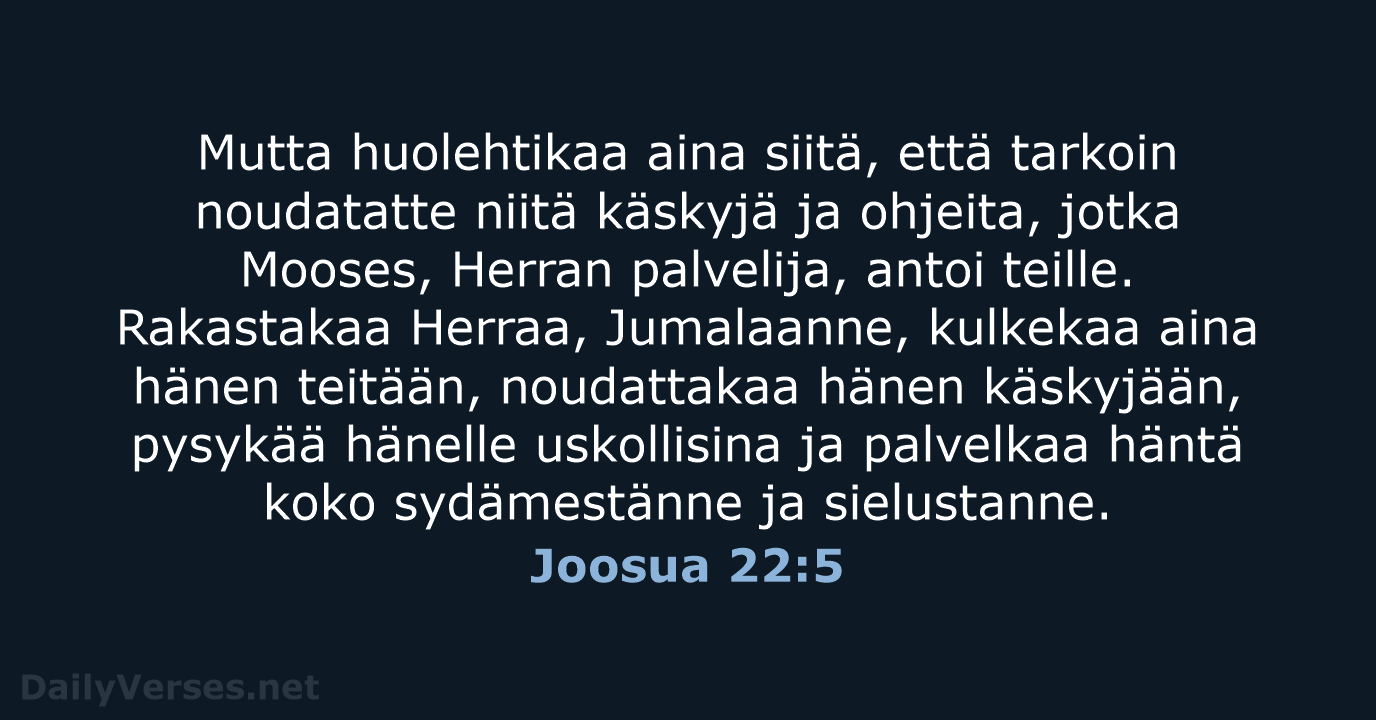 Joosua 22:5 - KR92