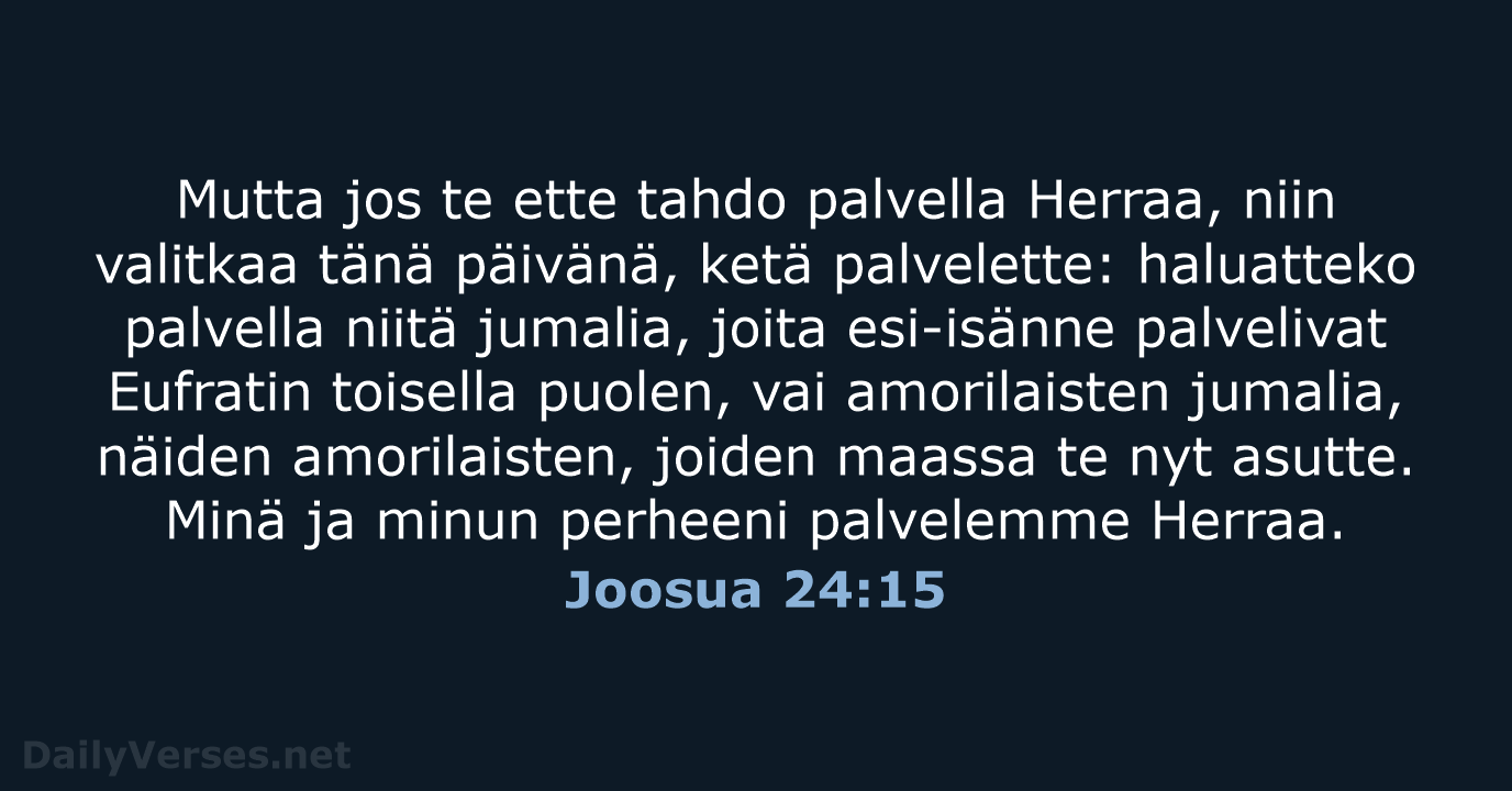 Joosua 24:15 - KR92