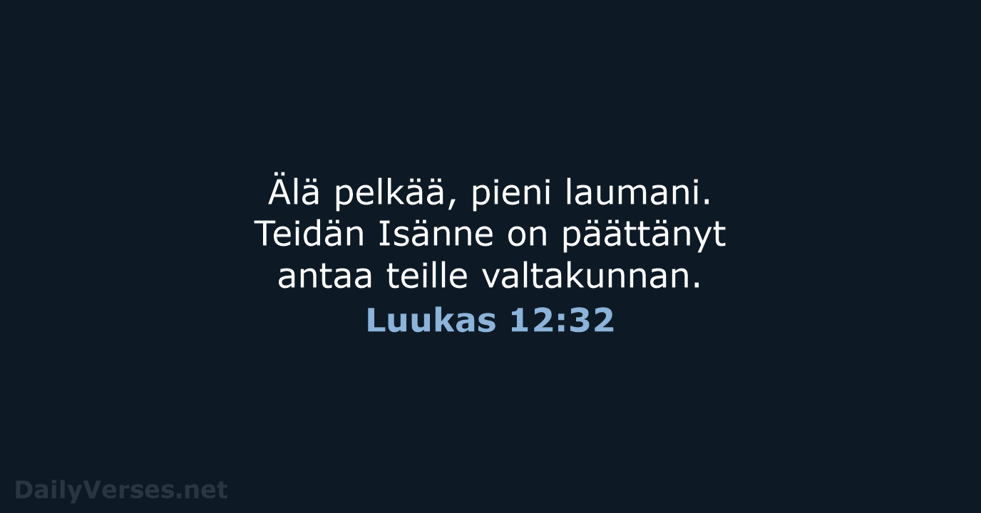 Luukas 12:32 - KR92