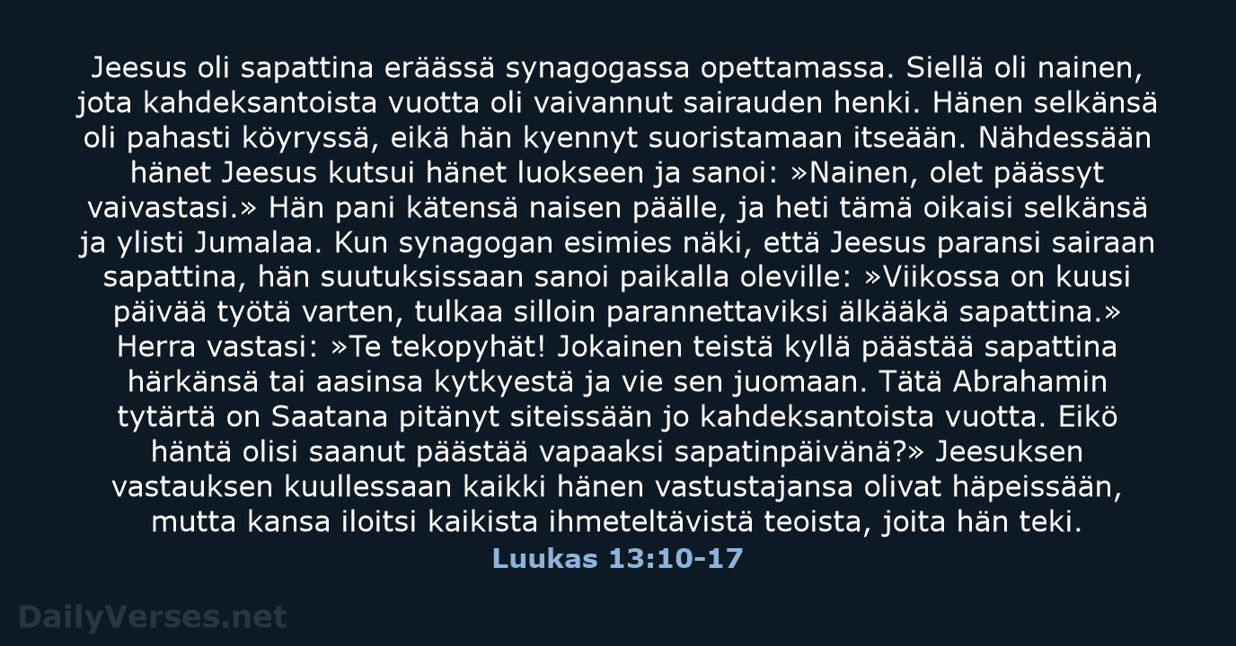 Luukas 13:10-17 - KR92