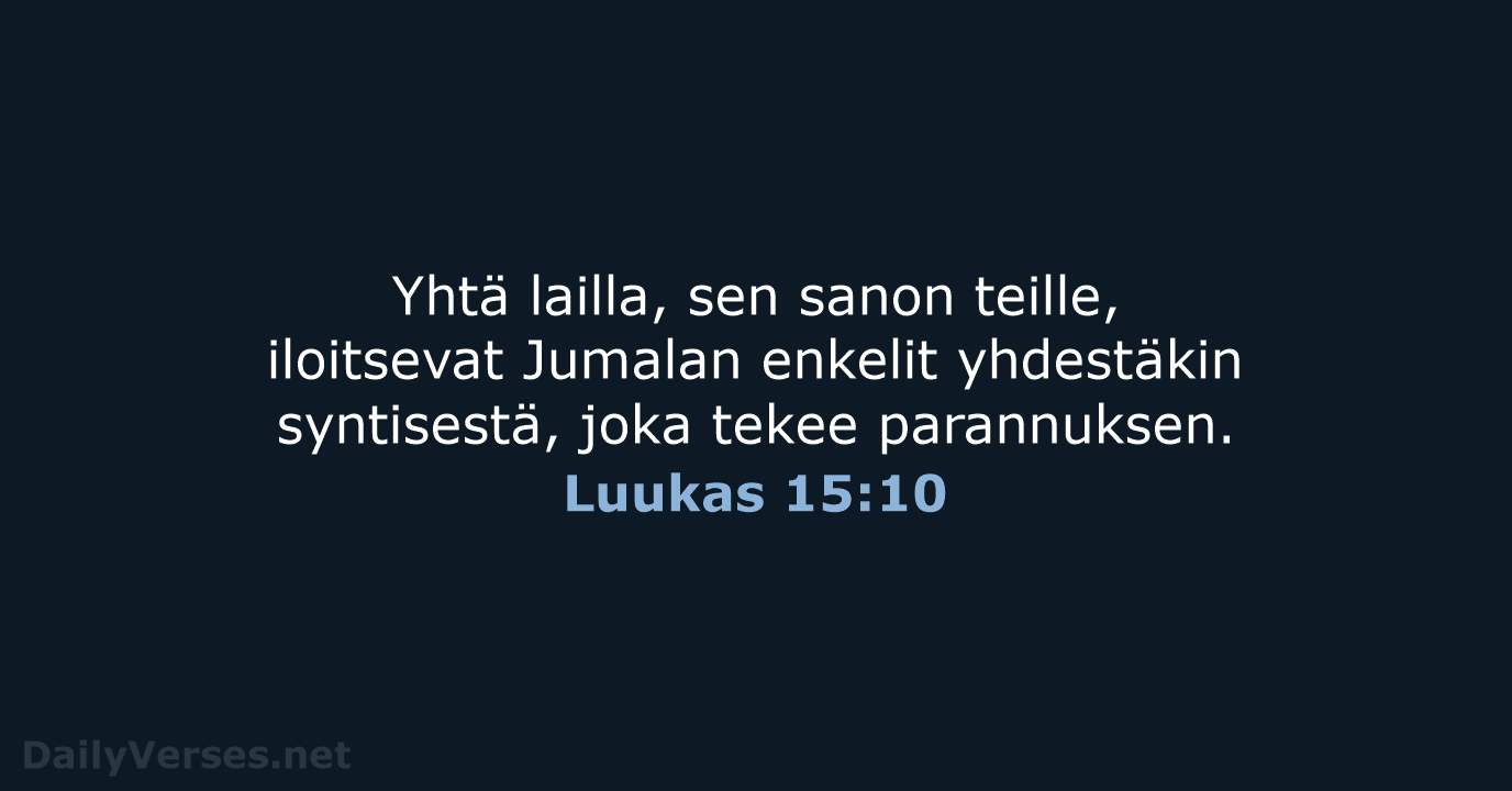 Luukas 15:10 - KR92