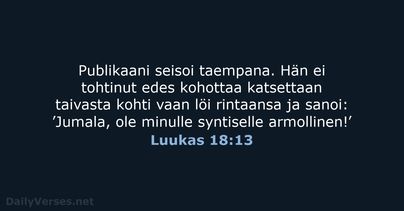 Luukas 18:13 - KR92