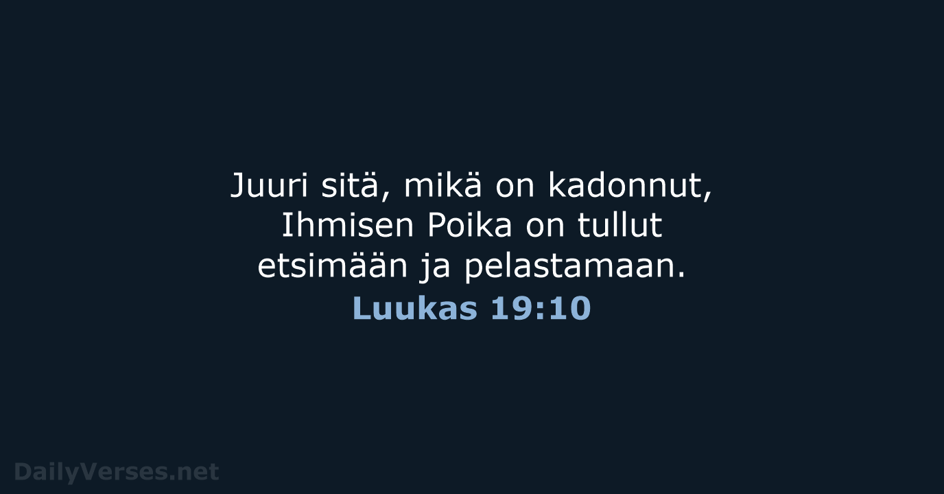 Luukas 19:10 - KR92
