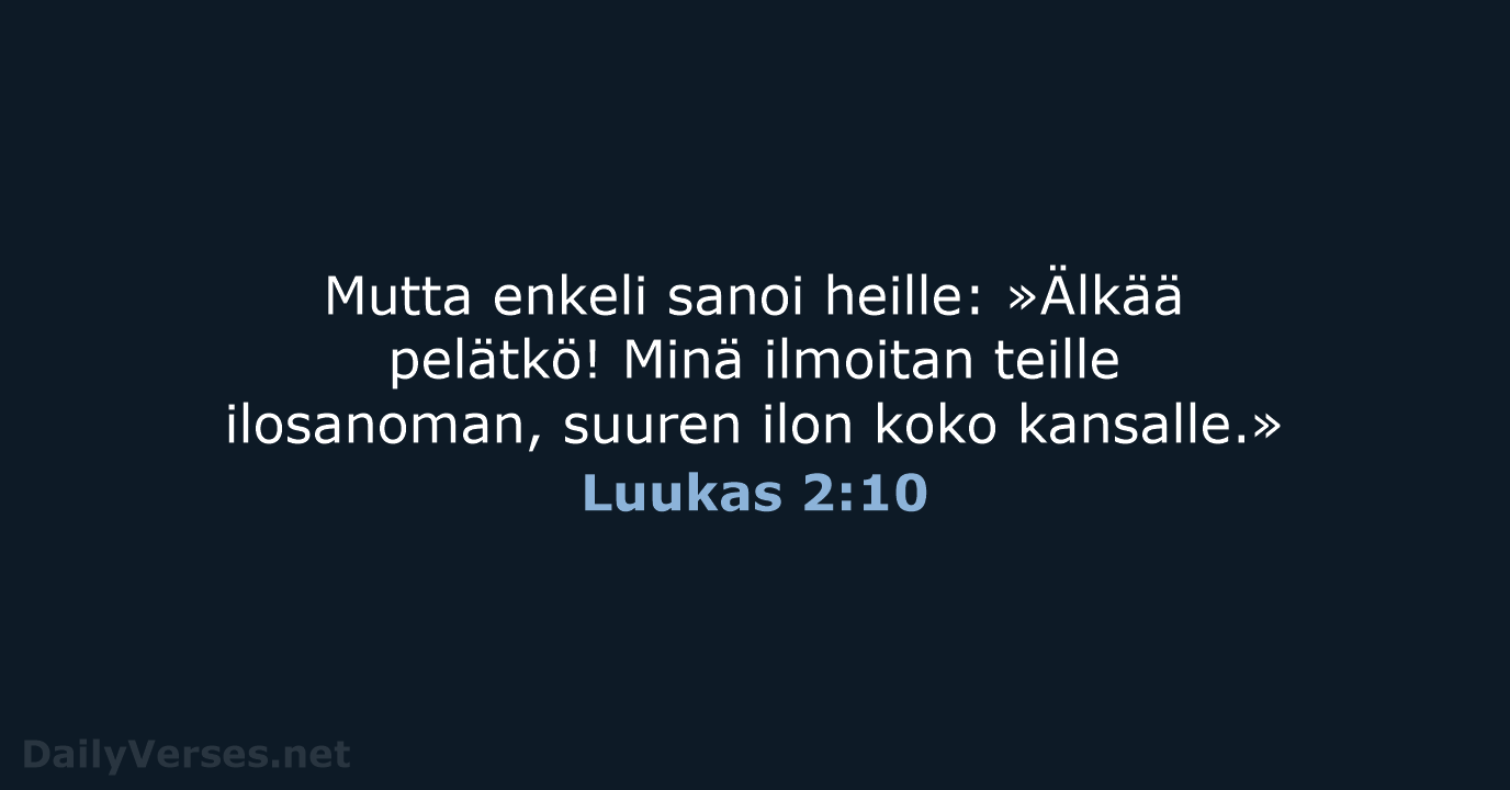 Luukas 2:10 - KR92