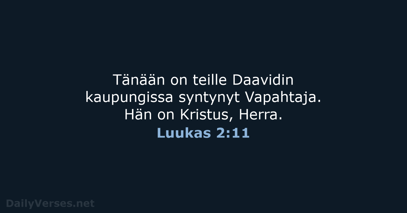 Luukas 2:11 - KR92