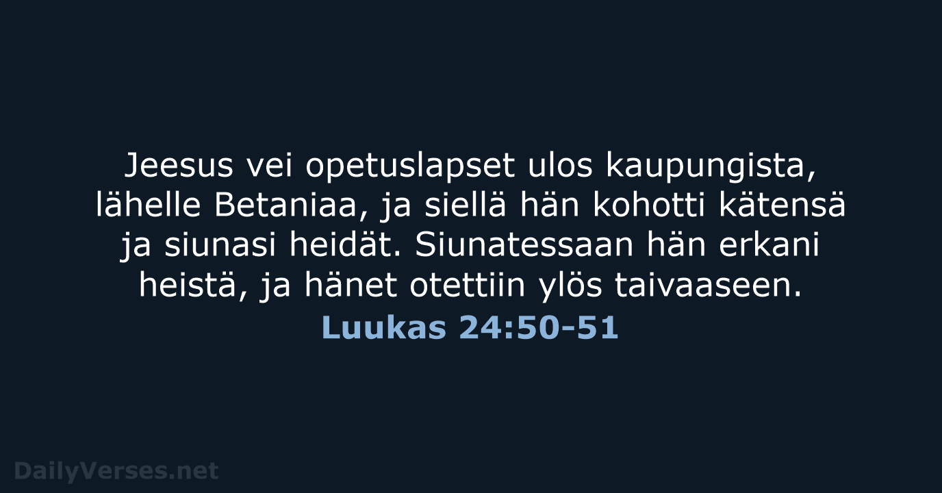 Luukas 24:50-51 - KR92
