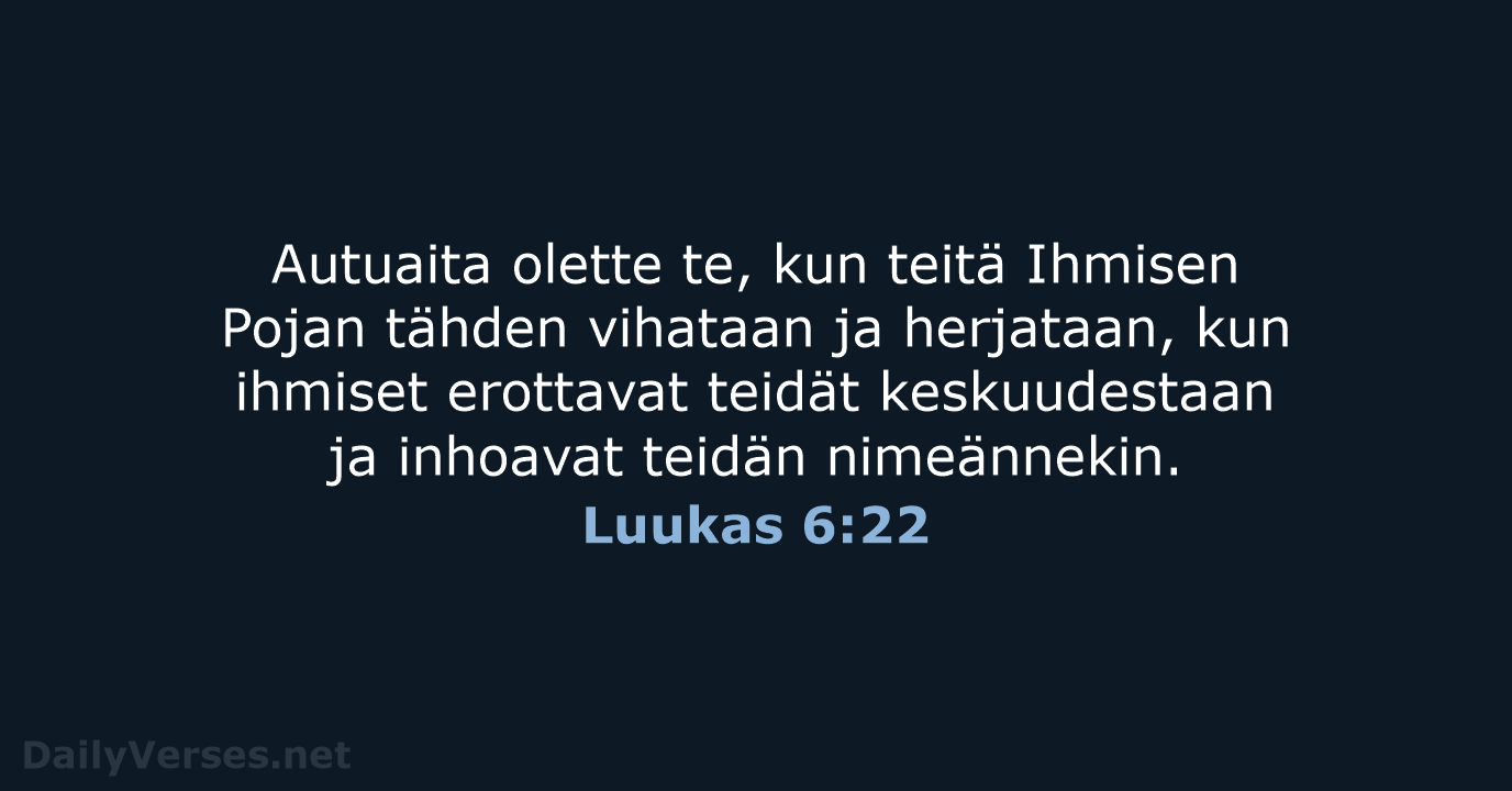 Luukas 6:22 - KR92
