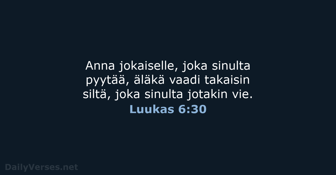 Luukas 6:30 - KR92