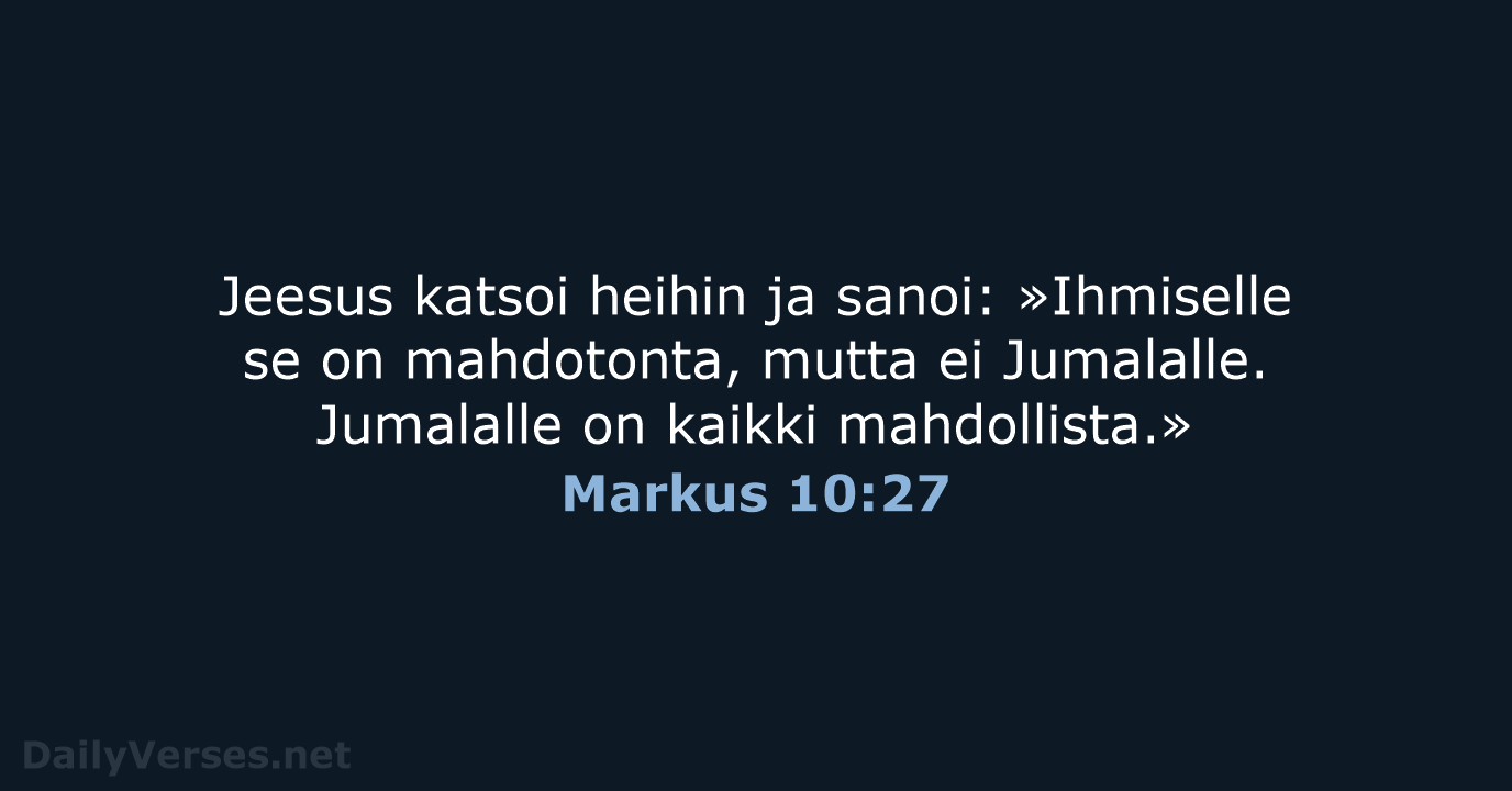 Markus 10:27 - KR92