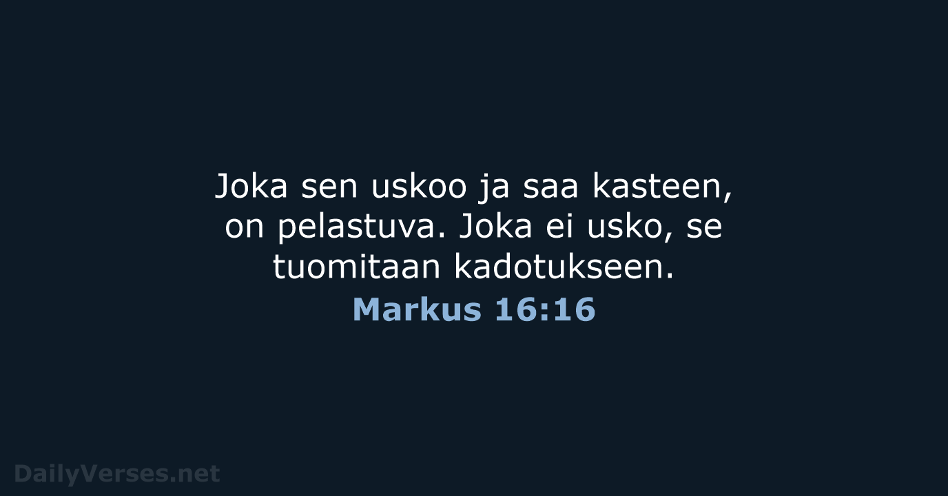 Markus 16:16 - KR92