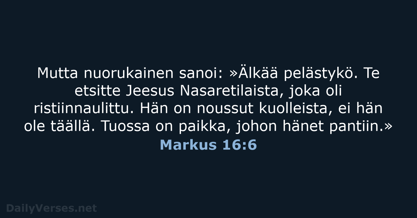 Markus 16:6 - KR92
