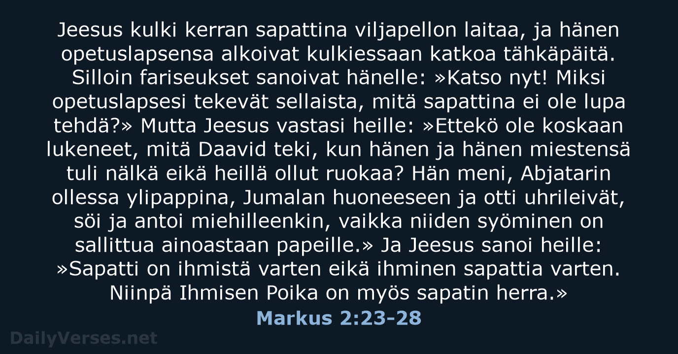 Markus 2:23-28 - KR92