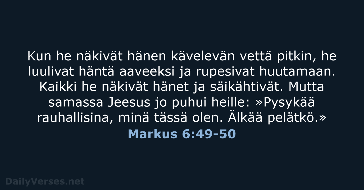 Markus 6:49-50 - KR92