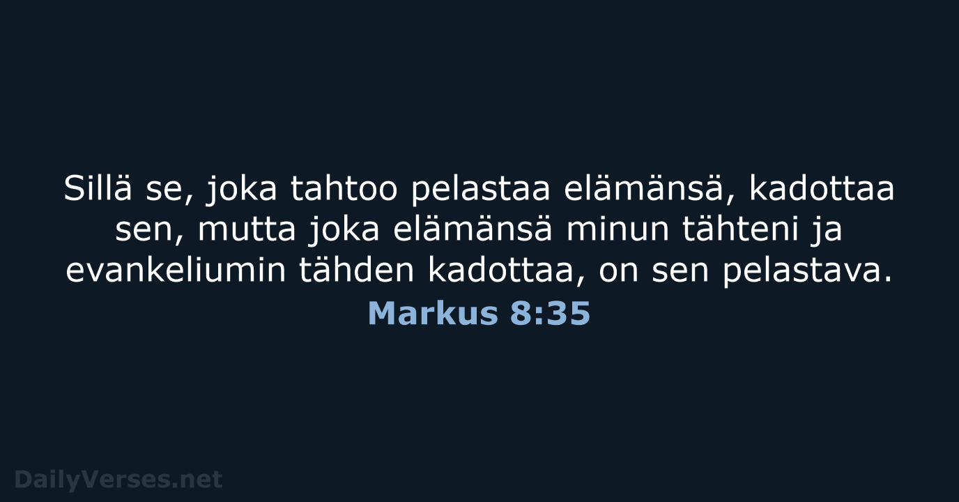 Markus 8:35 - KR92