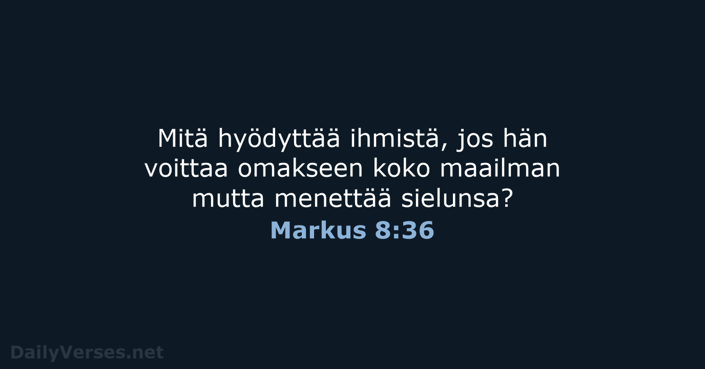 Markus 8:36 - KR92
